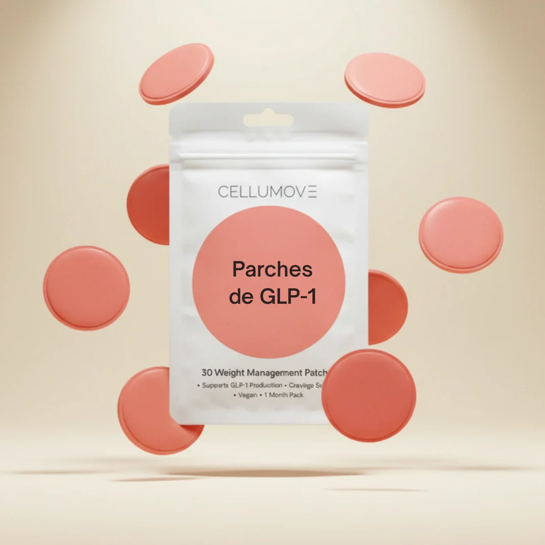 Bolsa de parches SlimPatch rodeada de parches sueltos